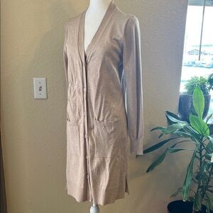 Cielo Tan Long Cardigan Sweater size L